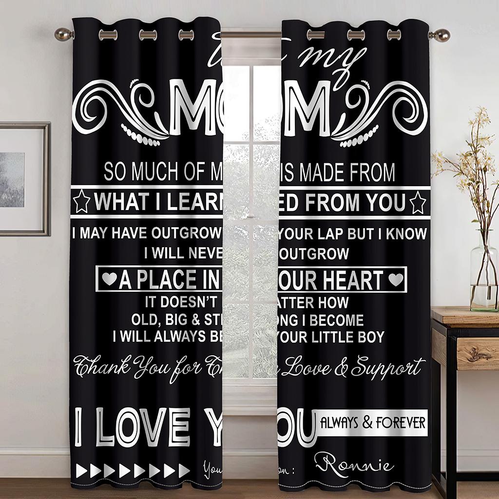 

Английские буквы Подсолнух Поэзия Черные шторы на окна в детской спальне Гостиная Холл Декор для кухни Шторы Жалюзи W50 X H130(CM)X2&Grommet Top