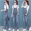 Women's 2026 Spring/Autumn Wide-Leg Denim Overalls & Pants Set