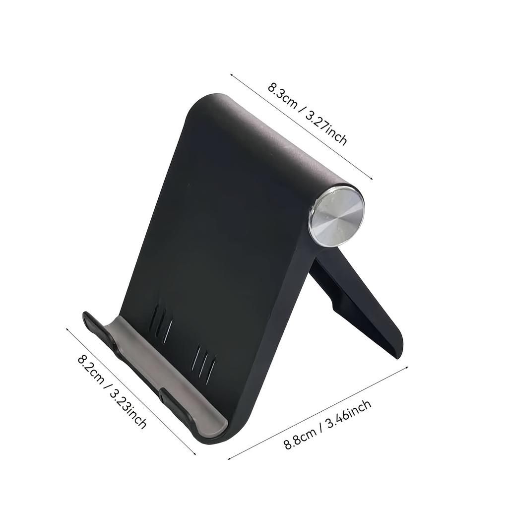 One portable folding phone stand, made of ABS material, suitable for storing and carrying smartphones and tablets.