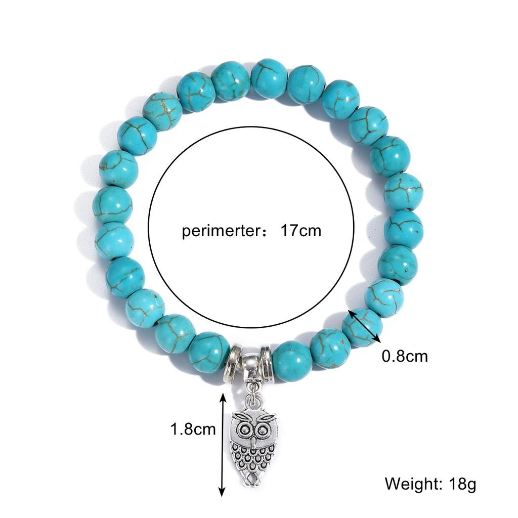 Fashionable Bohemian Ethnic Turquoise Beaded Bracelet Set For Women