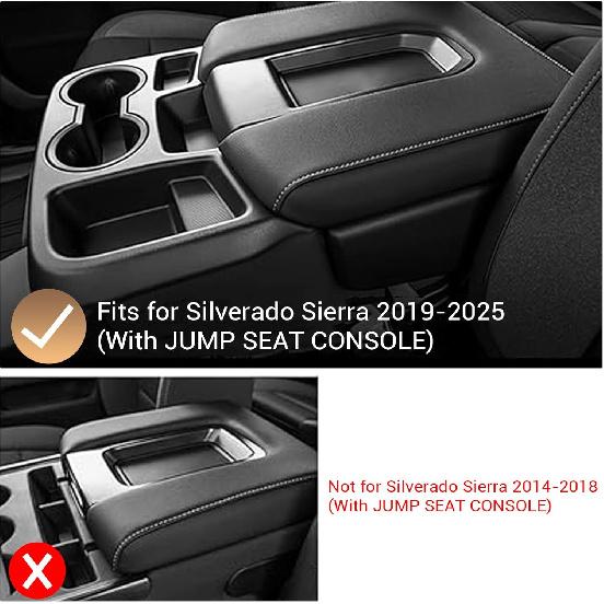 2025 Chevy Silverado Fold Down Center Console Organizer Tray for 2019-2025 Chevy Silverado 1500/ 2020-2025 Chevrolet Silverado 2500HD 3500HD