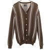 Made In Japan Striped Pattern Long Sleeve V Neck Knit Cardigan M Men's Used