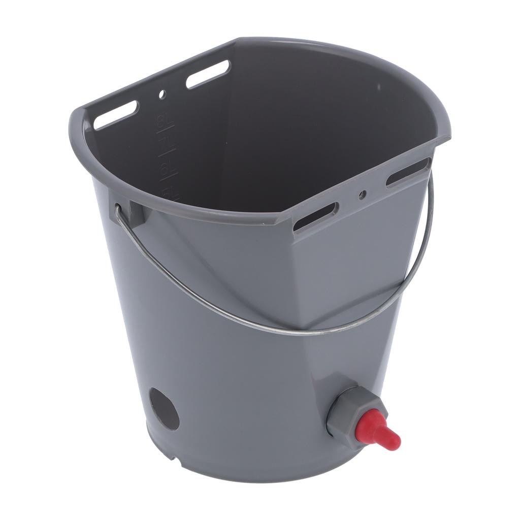 8L Plastic Feeder Bucket with Nipples Check Valves Feeding Equipment for Livestock UseFor Lamb