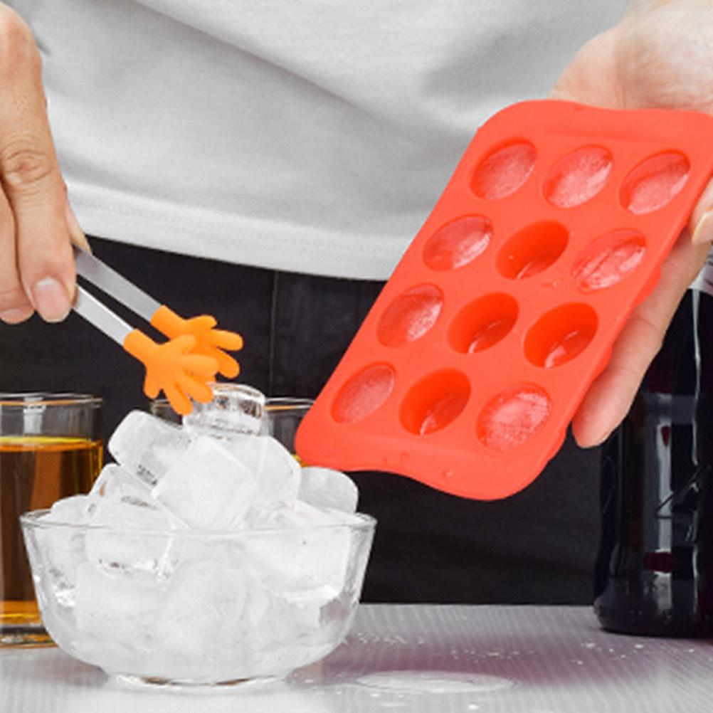 Silicone Ice Cube Tray 12-Cavity Heart-Shaped Mold for Ice Chocolate Candy Making Kitchen Accessories Red Chocolate Mold