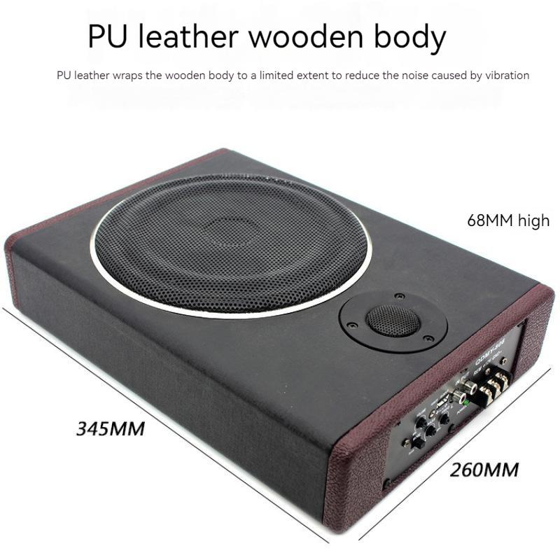 8/10 Inch Car Audio HIFI Subwoofer Under Amplifier 12V 600W Ultra-thin Seat Woofer Modification Subwoofer Car Speaker
