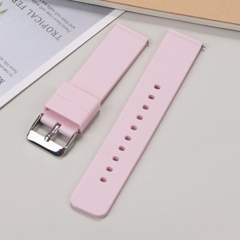 14mm 16mm 18mm 20mm 22mm 24mm Quick Release Soft Silicone Watch Band Universal Rubber Waterproof Bracelet Replacement Strap