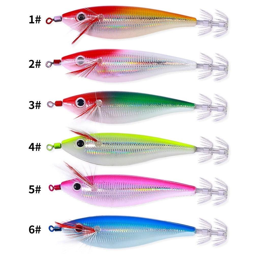 2pcs 10cm Length Eging Squid Bait 2pcs Pack Artificial Shrimp Lure Artificial Bait Fishing