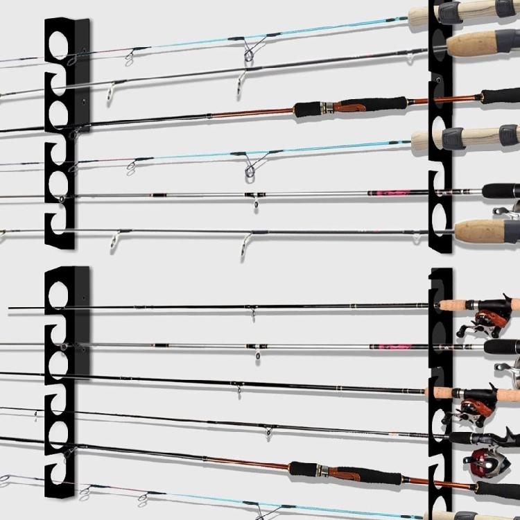 Horizontal Rod Stand 6/12-Rod Fishing Rod Holder Wall Ceiling Storage Rack Fishing Rod Holder Storage Tool Easy to Use