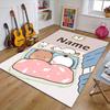 Custom Yier BuBu Bear Mat Personalized Name, Polyester Washable Indoor Entryway Rug, Gift for Christmas, Easter, Thanksgiving Day