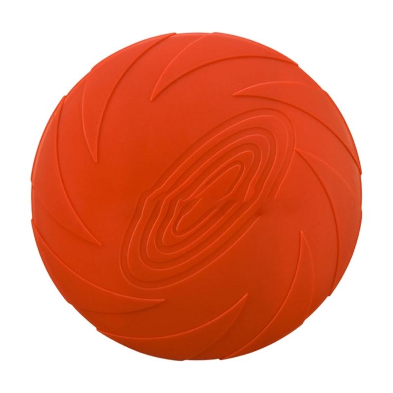 NonSlip Dog Flying Disc Chew Durable Outdoor Toy Rubber Soft Training Exercise For Active Pet