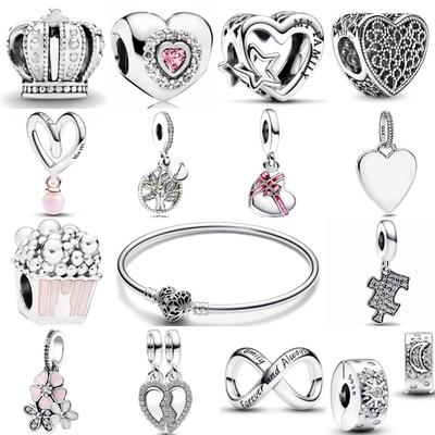 Avrupalı Kadınların Zarif Takı Charm'larına Uygun Yeni Bakır Kalp Şeklinde Boncuklu Bileklik