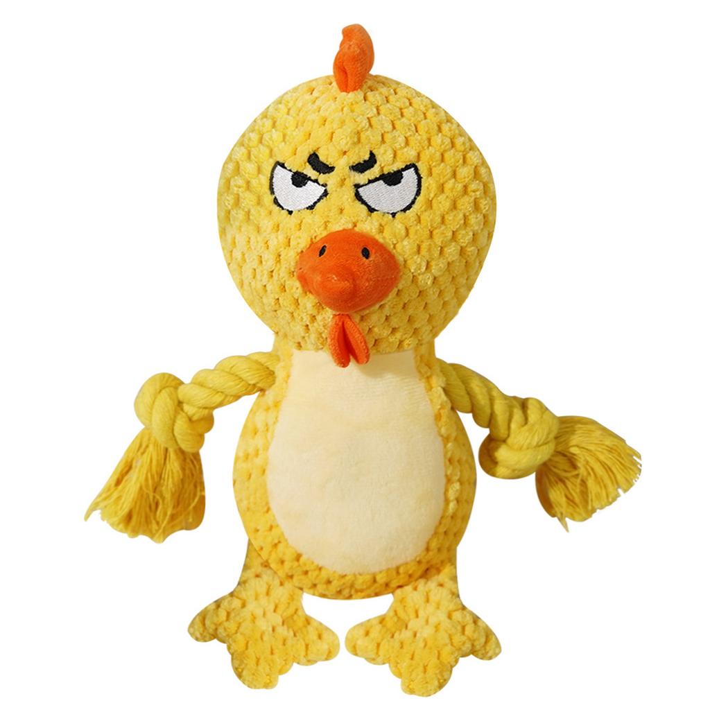 Pet Plush Squeaky Toy With Cotton Rope For Teeth Grinding, Dog Toy, Pet Supplies.