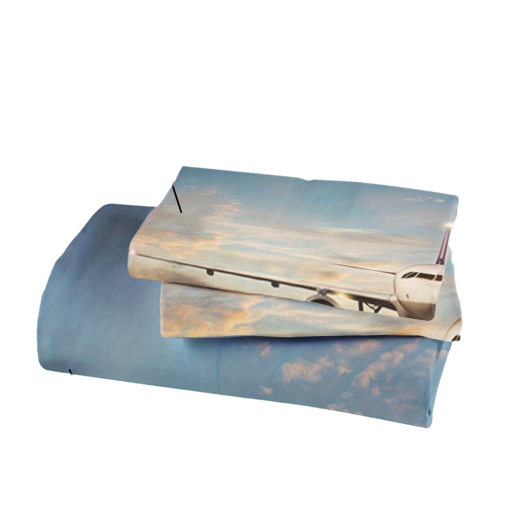 Aircraft 3D Digital Printing Three-Piece Bedding Home Textile Duvet Cover Bedding
