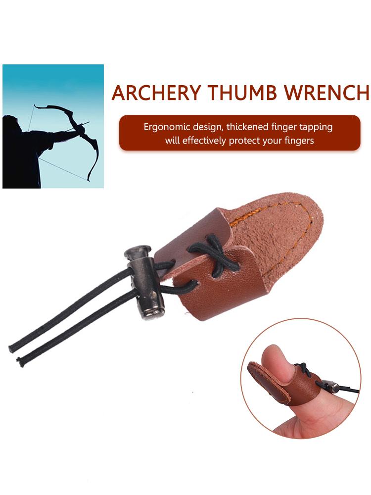 Archery Thumb Tab Guard Recurve Bow Arrow Finger Tip Protector Protective Gear