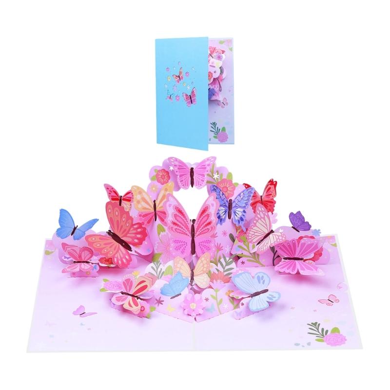 Handcrafted Popup Butterfly Card Paper Greeting Card  for Birthday Wishes Wedding Invitation and Memorable Event 1