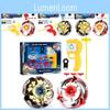 Gf Alloy Battle Spinning Top Light-up Geometric Toy Set With Launcher And Handle