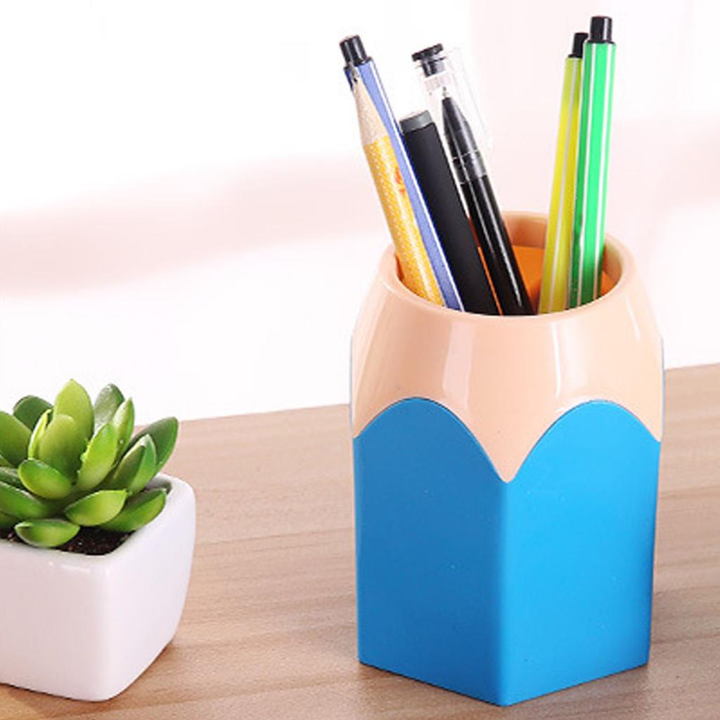Desktop Pen Holder Multifunctional Space Saving Colorful Pencil Stationery   for Home Classroom