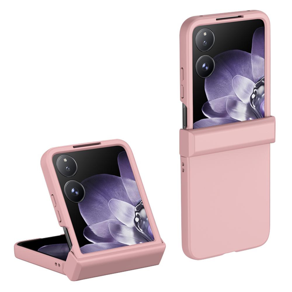 

For Xiaomi Mix Flip 2 Case Hinge Protection Skin-Touch PC Phone Cover Pink
