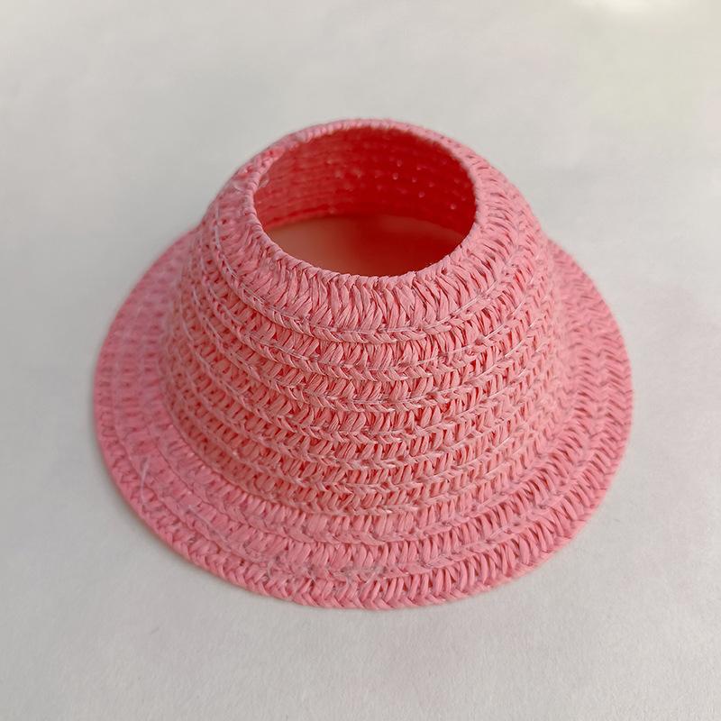 

Только шляпа для Labubu Пустая соломенная шляпа Пасторальный стиль Аксессуары для куклы Шляпа розовый