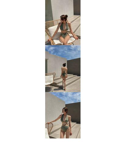 2023 Sexy Lace-up Split Bikini for Women's Big Chest - European & American Style Swimsuit