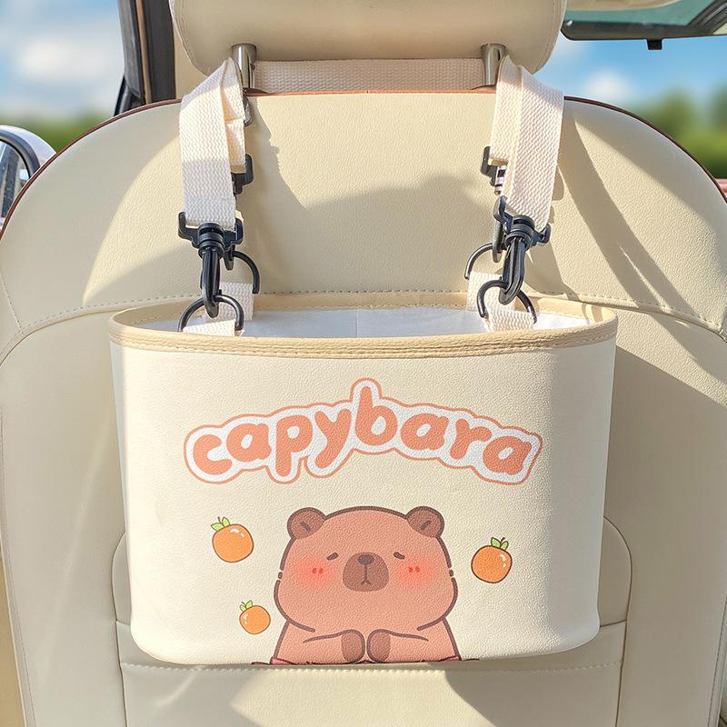 Car Seat Back Storage Hanging Bag Kapibala Seat Back Storage Tidying Car Umbrella Bucket Storage Bag Car Interior Organizer