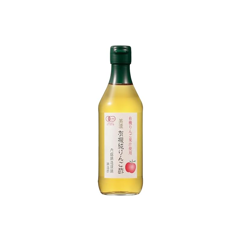 Uchibori Brewing Organic Pure Apple Vinegar 360ml Organic JAS Certified Pure Apple Vinegar Unsweetened Vinegar Apple Vinegar Juice Dilutable Bottle 1