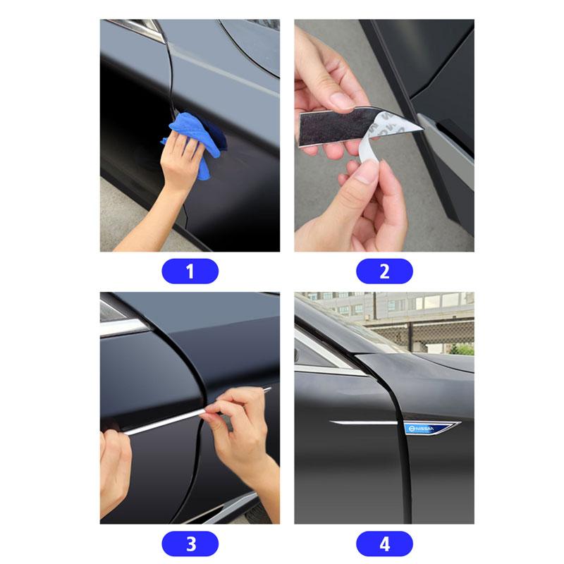 Car Body Protective Sticker Fender Side Blade Badge For Nissan Sentra Serena Maxima Versa Juke Micra Rogue Tiida X-trail Nismo