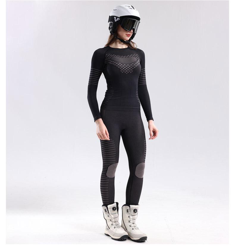 X-BIONIC Women's Skiing Compression Underwear Set - Sweat-Wicking, Quick-Drying, Warm, and Tight.