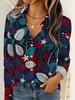 Women Long Sleeve Shirt Fashion Elegant Floral Print Blouse Elegant Casual Daily Wear Spring Autumn Blouse Tops Office Lady 2026