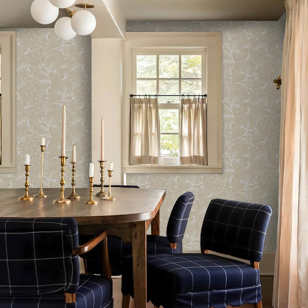 1 Rolle selbstklebende Tapete, abziehbar und aufklebbar, abnehmbare Boho-Blatt-Tapete, wasserdichter Wandaufkleber für Heimwerker-Baumaterial