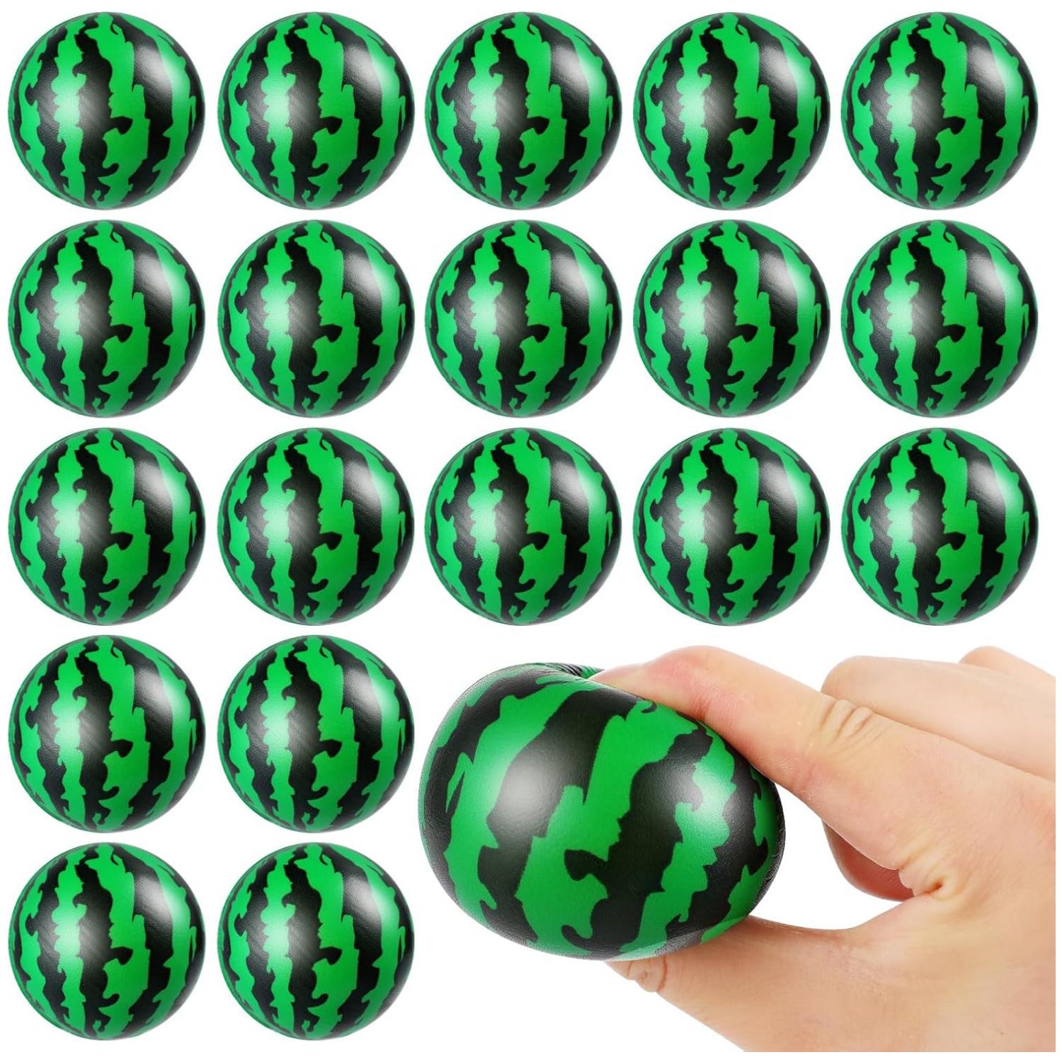 5/10/20Pcs Watermelon Stress Balls Foam Balls Stress Reliever Toys Party Favors for Kids School Carnival Party Supplies 2.5Inch