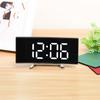 LED Digital Alarm Clock with Mirror Finish and Temperature Display