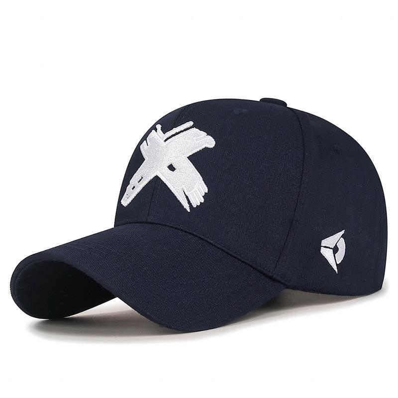 Unisex Embroidered Letter X Baseball Cap with Sun Protection, Adjustable Bill, Available In Spring & Autumn