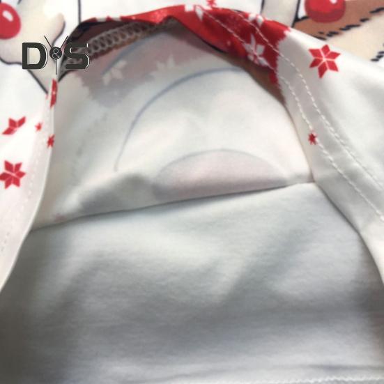 Parent-child Pajamas Elk Printing O Neck Long Sleeve Family Christmas Pajama Matching Set Children Sleepwear Top Plaid Pants Pet Coat Sleepwear