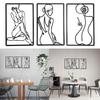 Abstract Women Portrait Metal Wall Art, Durable Wall Decor 3D Artwork Home Ornament Housewarmings Gift for Study Room