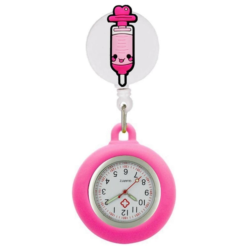 Retractable Clip Hang Clock Silicone Pocket Watches Wholesale FOB Pocket Watches Unisex