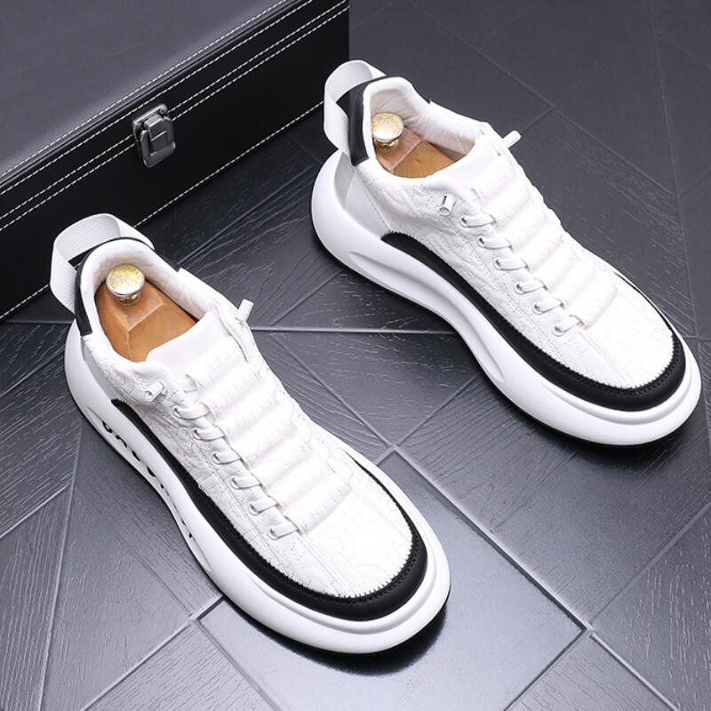 

Fashion New fashion platform men s casual shoes designer luxury sneakers network celebrity ankle boots a10 38 белый