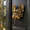 Decorative Animal Door Knocker with Raised Head and Lifting Handle for Wood, Metal, Garden, Entry, and Shop Entrances