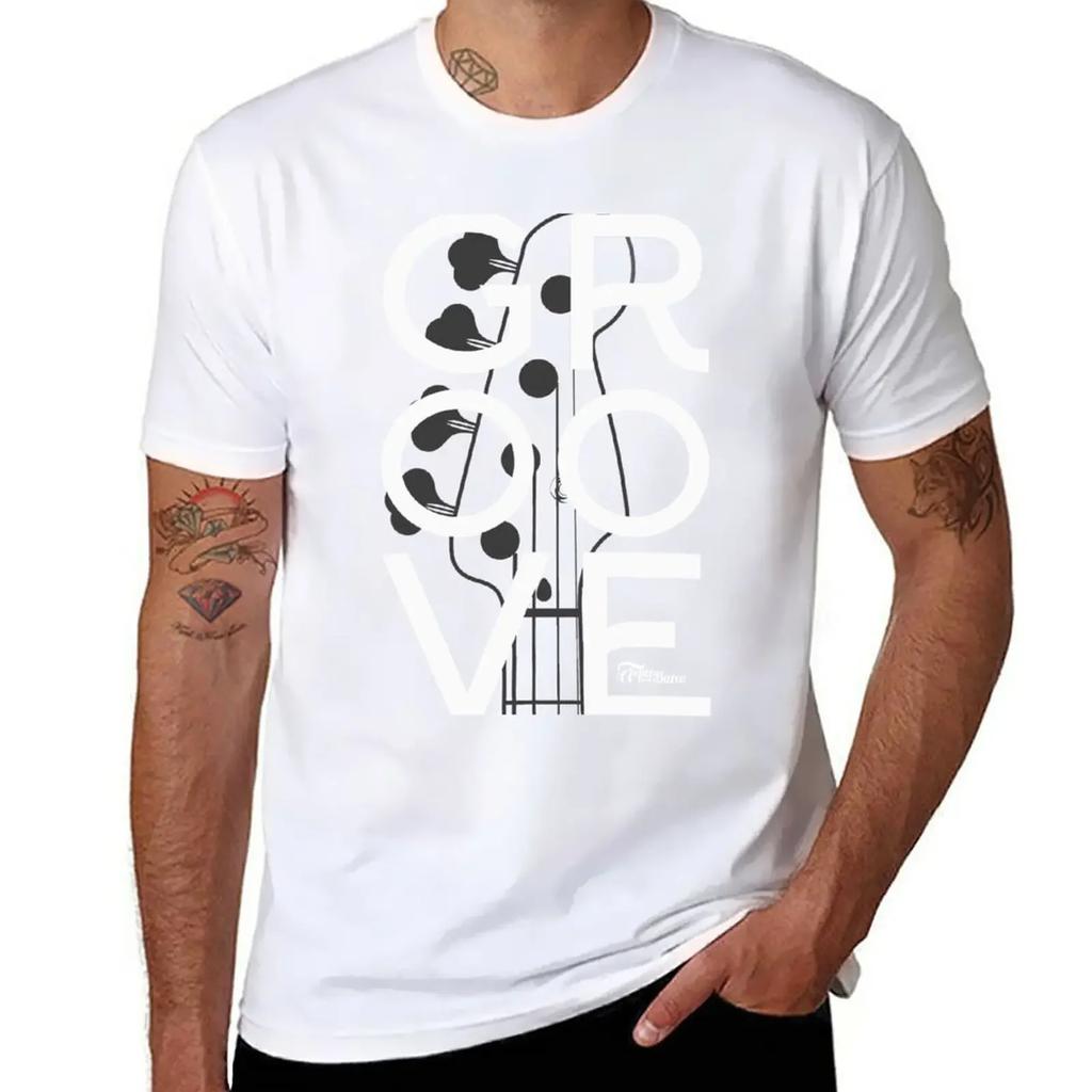 Groove To Bass Players T-Shirt Plain Aesthetic Clothing Mens Clothes