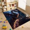 Multiple sizes Black dragon with starry background Print Carpet Rug for Living Room Bedroom Sofa Doormat Home Decor Non-slip Mat