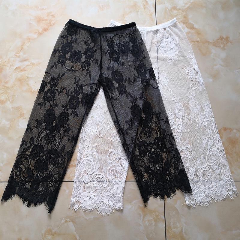 

Autumn/Winter Women s Lace Thermal Fleece Qipao Leggings with Breathable Anti-Exposure Design One Size