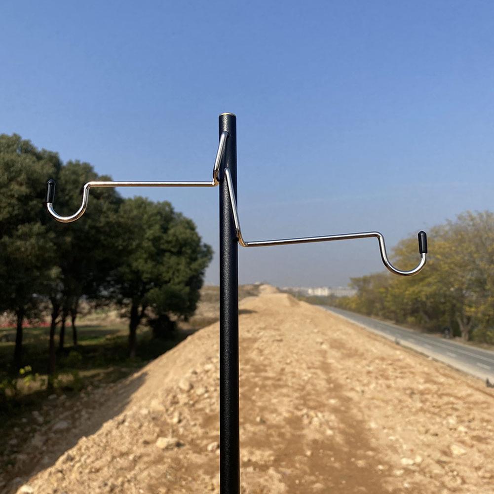 1 Set Outdoor Lamp Post Lightweight Collapsible Lantern Stand Hanging Light Holder Stick with Storage Bag for Outdoor Activities