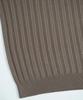 BIRBANTE Summer Washable Ribbed Henley Neck Knit - Beige