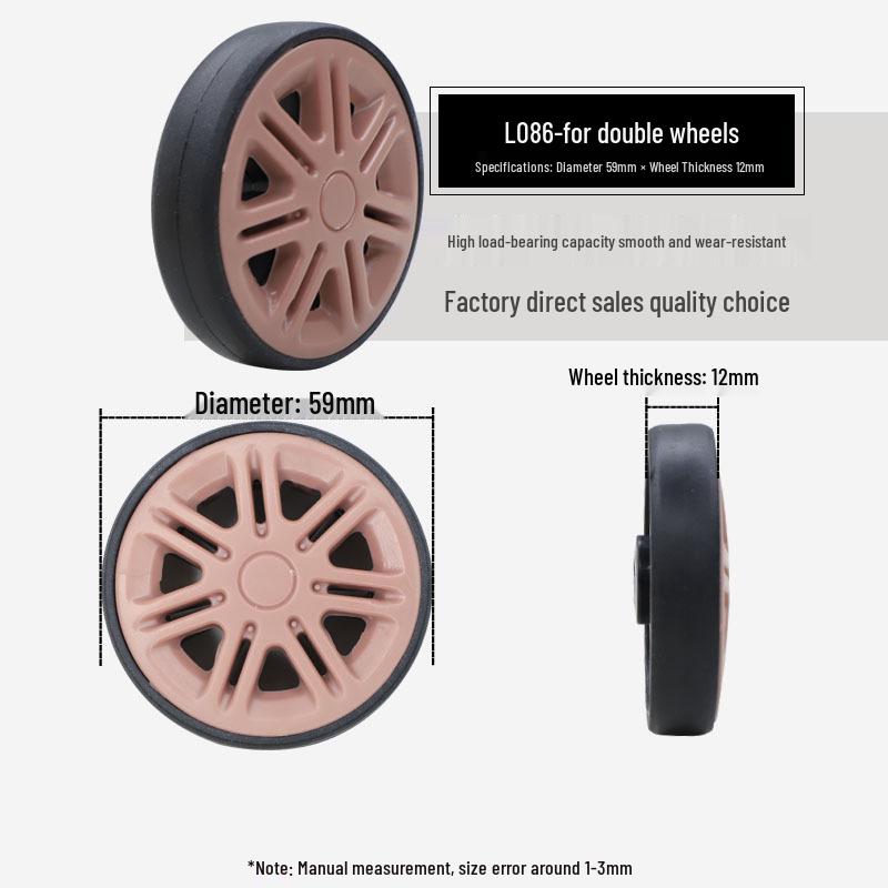 Universal Wheel Replacement for Luggage Suitcase: Leather Caster Rubber Roller Rim Repair Accessories