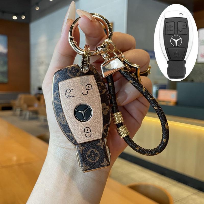 High-Grade Full Coverage Key Case with Exquisite Buckle for Mercedes CLS C-Class B-Class CLA EQB EQA GLE GLC.