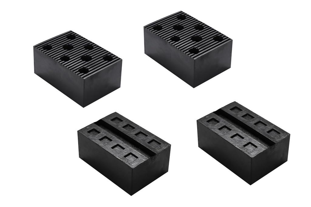 Kanoan Lift Rubber Jack Set of 80mm Rubber Blocks for Tire Change Grooved Lift Rubber Support Rubber Rubber Cushion Blocks, Pads, 4, Lift-Up,
