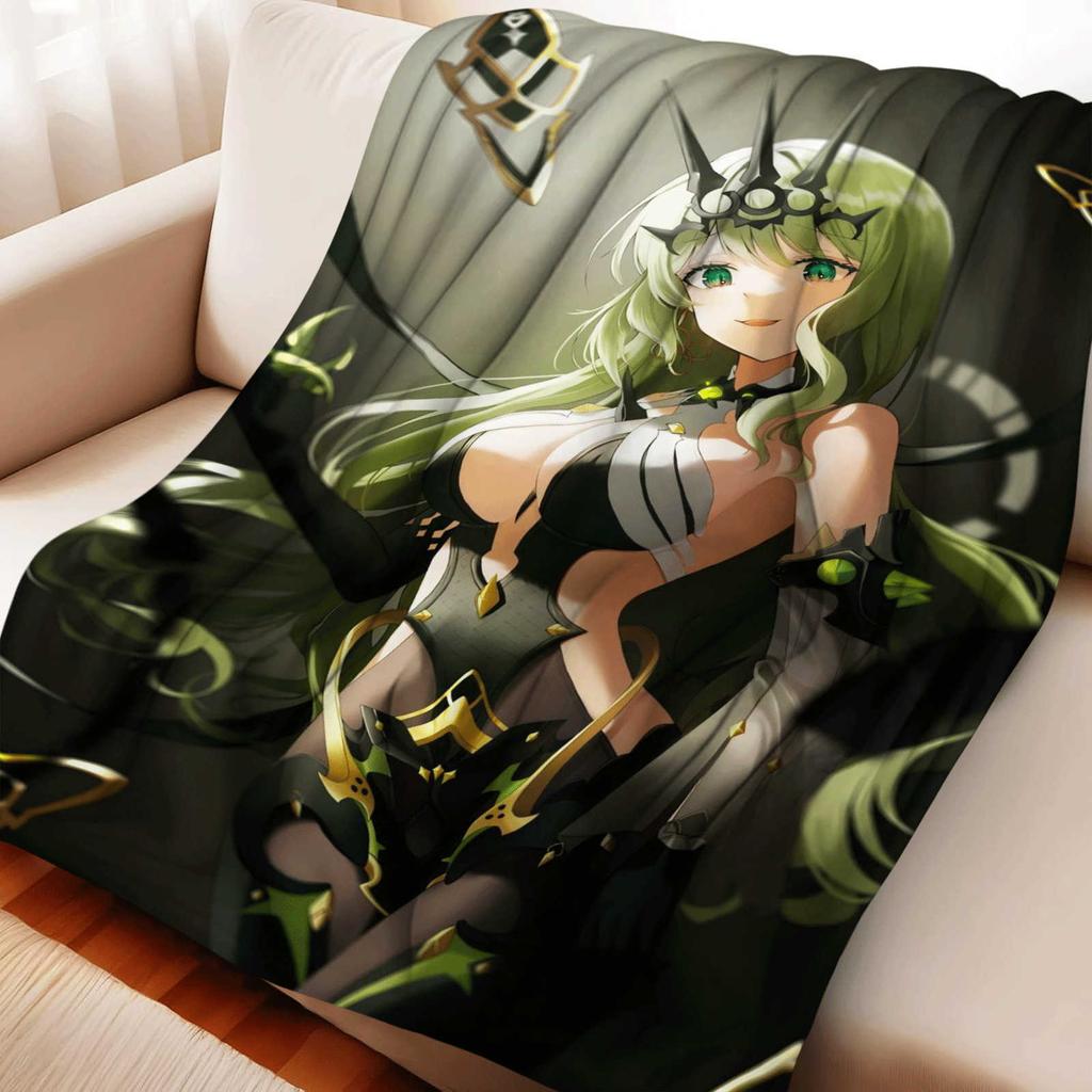 Cartoon Honkai Impact 3rd Mobius Flannel Blanket Cover Warmth Soft Anime Blanket Multifunctional Decor Home Universal Blankets