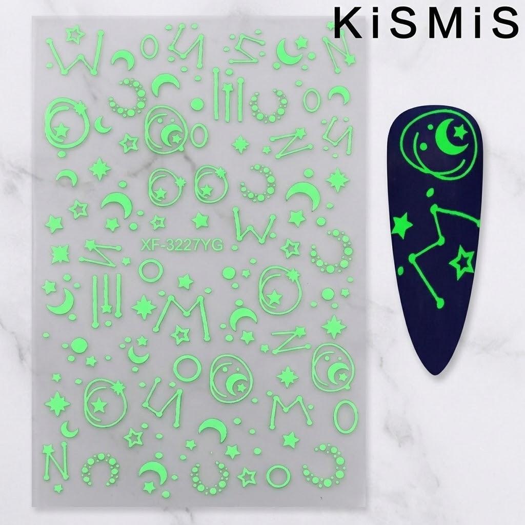 

Halloween Glow Snowflake Flame Butterfly Nail Stickers Foils Adhesive Manicure Art Decorations