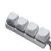4 Keys Fidget Keychain Key Button Pinch Toy Funny Clicker Toy Pendant  for Adult&Kids