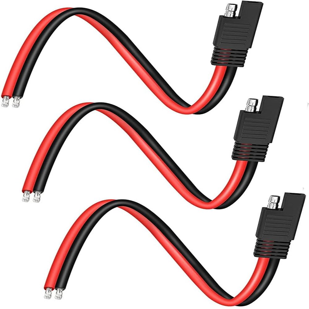 

BIUTEFOR sae Connector Extension Cable Extension Power Cord Set of 3 14AWG 24V 10A